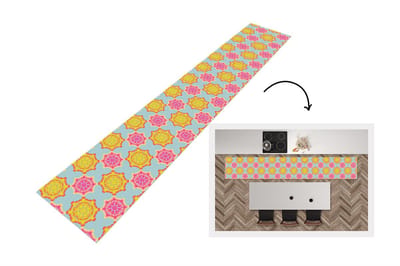 Keukenloper 300x50 cm - Keukenmat vinyl Flower Power - Design - Hippie - Keukenmatten loper - Keuken vloerkleed tapijt