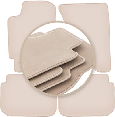 PREMIUM beige vloermatten voor: Subaru Impreza GC met luchtroosters hatchback, sedan, stationwagen 1992-2001