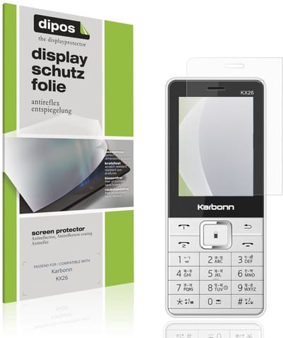 dipos – 4x Matte Beschermfolie geschikt voor Karbonn KX26 | Krasbestendige & antireflecterende Screenprotector Ultra-Thin