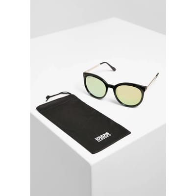 Urban Classics - Sunglasses October UC black/yellow one size Zonnebril - Zwart/Geel