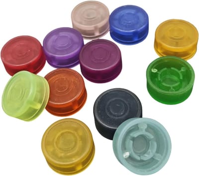 Gitaar Pedaal Toppers - Voet Pedaal Caps - Verbeterde Pedaal Controle - 12 Kleuren Antislip - 12 Stuks - Multicolor