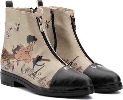 GOBY Witch Enkellaarsjes – Damesboots – Handmade – Premium Kwaliteit – Maat 36
