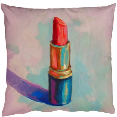 Sierkussens - Kussentjes Woonkamer - 50x50 cm - Lippenstift - Rood - Penseelstreken