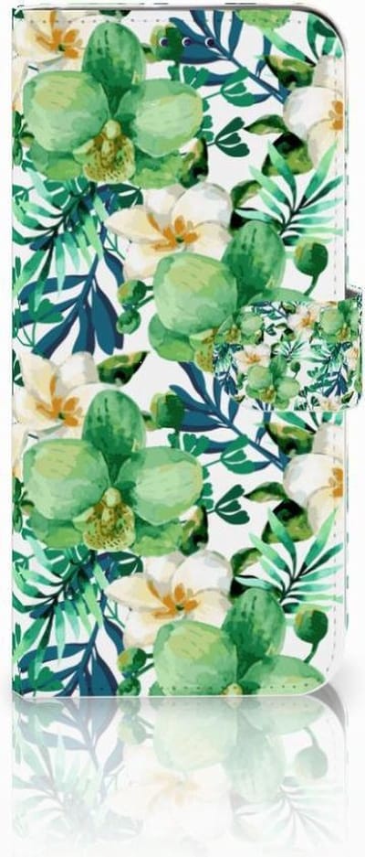 Samsung Galaxy A50 Hoesje Orchidee Groen