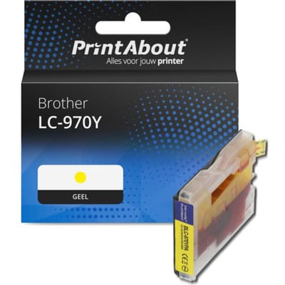 PrintAbout huismerk Inktcartridge LC-970Y Geel Geschikt voor Brother