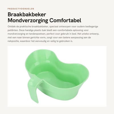 Dailygoods- Braakbak - Comfortabel ontwerp - Grote opening - Handvat om op te hangen - Geschikt voor ouderen - Makkelijk in gebruik - Spuugbak