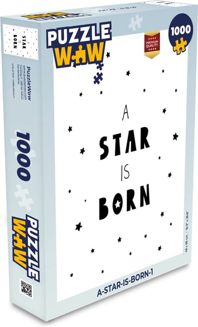 Puzzel Quotes - A star is born - Baby - Kinderen - Spreuken - Legpuzzel - Puzzel 1000 stukjes volwassenen