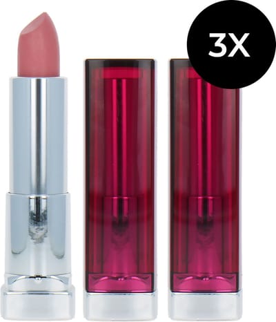 Maybelline Color Sensational Lipstick - 132 Sweet Pink (set van 3)