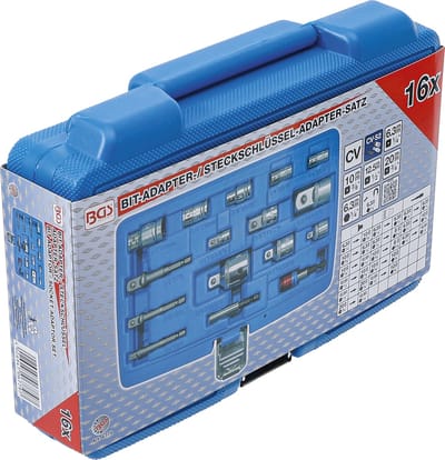 BGS Set bit-/dopsleuteladapters 16 delig