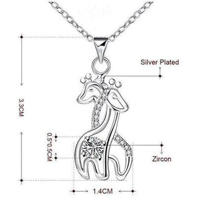 Nieuwe Mode Moeder en Dochter Hert Ketting Reekalf Ketting Moeder Dochter Valentijnsdag Cadeau Sieraden Accessoires white