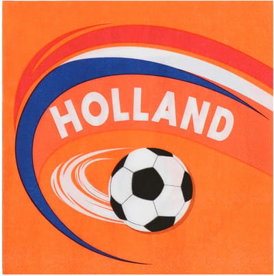 2 x 20 Servetten Holland ( 40 stuks) , Oranje feest, Voetbal, Wegwerp. Nederlands Elftal, EK, WK.
