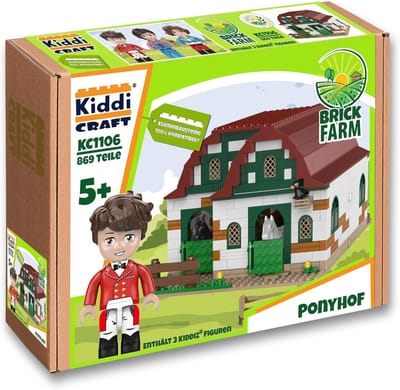 Groot Ponyhof Bouwstenen Set met Figuren en Dieren - 869 Delen