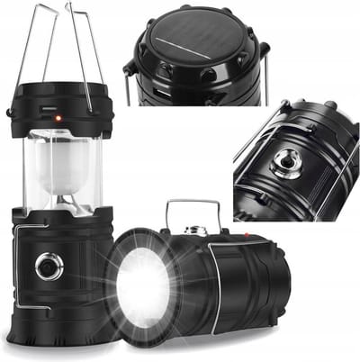 Kampeerlamp - Noodlamp - Tentlamp Oplaadbaar - Met Powerbank - Zonne-energie - Camping Lamp - Noodverlichting - Buitenverlichting