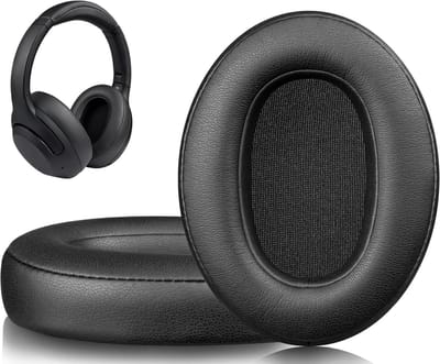Daity Oorkussens voor Sony MDR-1000 / WH-1000XM4 hoofdtelefoons — Vervangende oorkussens — Vervaardigd uit zacht proteïneleer en hoogwaardig traagschuim — Zwart