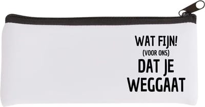 Akyol - wat fijn dat je weggaat Etui - Afscheid bedank cadeau - collega's - werk - afscheidscadeau - verjaardagscadeau - 20 bij 9 cm