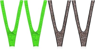 Mankini Kostuum voor Mannen, 4-delig Verstelbaar Thong, Sexy Body V-Strap en Braces, One Size, Perfect voor Feestjes en Verkleedpartijen