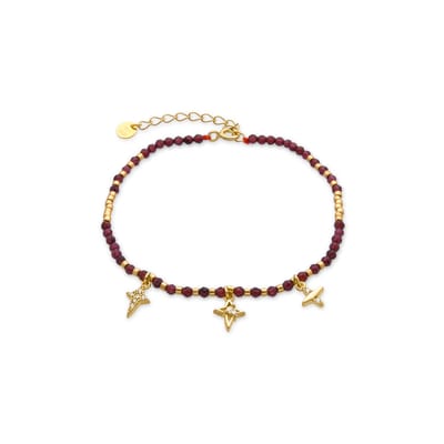 Luxenter Armband van 925 sterling zilver en glanzende zirkonia met 18-karaats goudkleurige afwerking - Paila