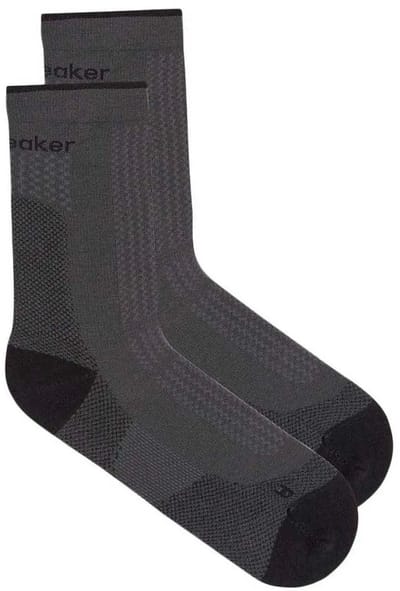 Sok Icebreaker Women Merino Hike+ Ultralight Crew Obsidian/Black-Schoenmaat 35 - 37