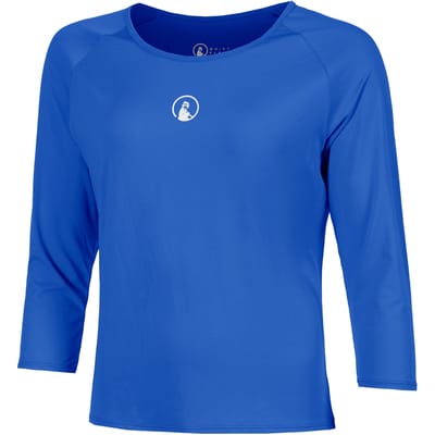Quiet Please Crush Mixed Longsleeve Dames-blauw, wit