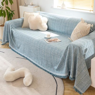 Bankdekenhoes Doek, Bankkussen, Bankhanddoek, Eenvoudige Moderne Volledige Hoes, Anti-kattenkras Bankhoes, Universeel voor Alle Seizoenen 180*380cm