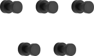 Handdoekhaken Set van 5 - Zelfklevende of Muurmontage - Roestbestendig Metalen Haken voor Badkamer en Keuken