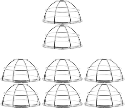 Detector Beschermhoezen - Rookmelder Kappen - Veiligheid Vergroten - Roestvrij Staal - 8 Stuks - Zilver
