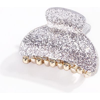 Pince à cheveux en acrylique en forme de petit crabe pour femme et fille, pince à cheveux colorée, barrette en plastique, ensemble d'accessoires pour cheveux argenté