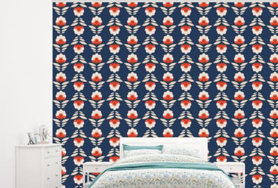 Behang - Fotobehang Patronen - Abstract - Bloemen - Breedte 300 cm x hoogte 240 cm
