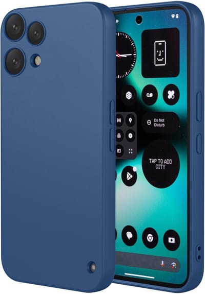 MobyDefend Hoesje - Geschikt voor Nothing Phone (3a) Lite - Matte Siliconen Backcover - Blauw