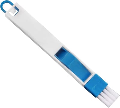 Groefreiniger - Spleetreiniger Borstel - Kieren Schoonmaken - Afneembaar Stofbakje - 1 stuks - Blauw