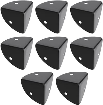 Dailygoods- Hoekhoekbeschermer 39mm - 8 Stuks - Gekarteld Metaal - Rechte Hoekbeschermers - Voor Houten Dozen - Zwart - Duurzaam Ontwerp