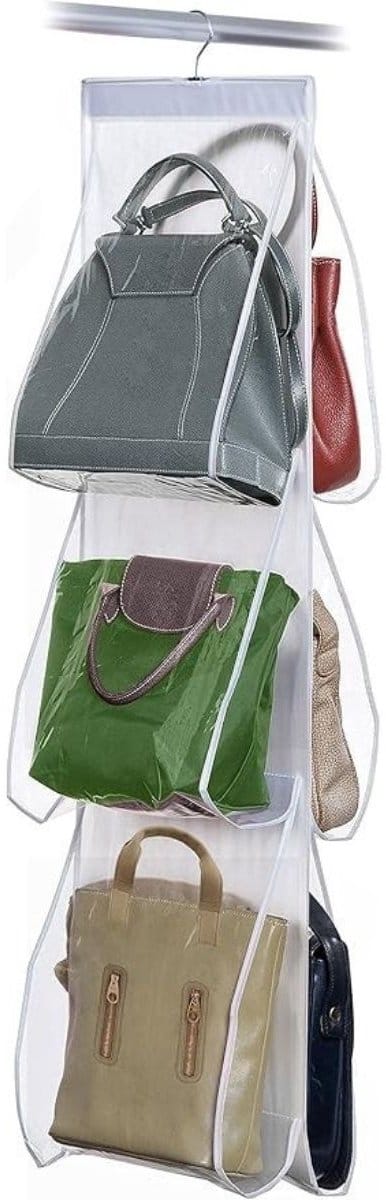 Famanu - Famanu Handtas Organizer 36x120cm in transparant, PE (Polyethyleen)/PEVA (Polyethyleenvinylacetaat), 36 x 120 x 2 cm