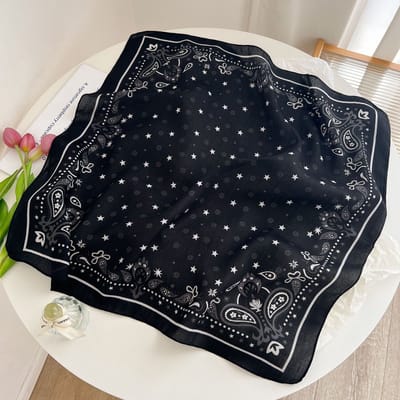 Zijden sjaal-stijl zijden sjaal voor dames - Kleurblokkenprint - Fris en delicaat - Decoratieve shawl over shirts-SJ0229 Benut je gevoel voor mode optimaal!