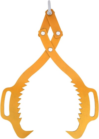 Bosbouwtang - Grijper voor hout - Stammen verplaatsen - Hoge draagkracht - 76 cm - Geel