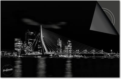 Inductie Beschermer Rotterdam Erasmus print Exclusief 78x52 cm