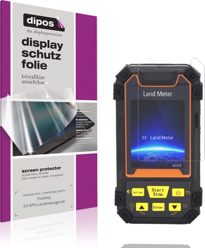 dipos – 4x Beschermfolie geschikt voor Fockety S3 GPS-Landmessgerät | Krasbestendige & heldere Screenprotector Ultra-Thin