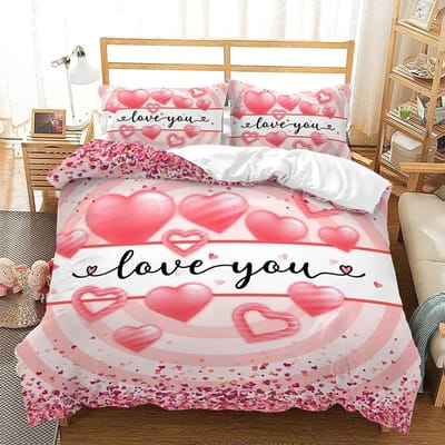 Custom Naam Geliefde Beddengoed Set, Koppel Dekbedovertrek Kamer Decoratie, Romantisch Cadeau Dekbedovertrek Gepersonaliseerde Dekbedovertrek Kussensloop EU King(240x220cm)