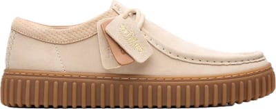 Clarks - TORHILL LO - Vrije tijdsschoenenHeren veterschoenHeren sneakersCasual - Kleur: Wit/beige - Maat: 42.5