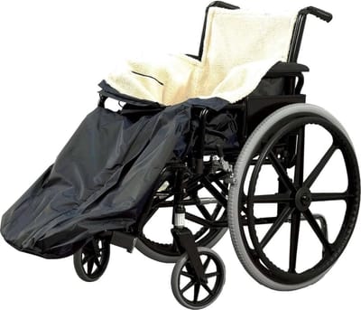 Ultiluxe® Rolstoeldeken waterdicht - Gevoerde rolstoel deken - Voetenzak - Beenkleed - Warme rolstoelzak met rits - Fleece voering - Winddicht en Waterdicht - Voor rolstoelen en scootmobielen - Rolstoelgebruikers - Zwart
