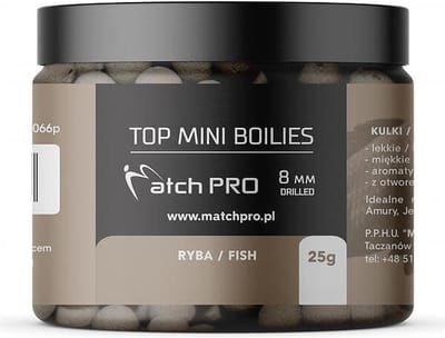 MatchPro Top Boilies Pre Drilled 8mm 80g – Voorgeboorde Harde Boilies voor Selectief Vissen - Smaak : Mulberry