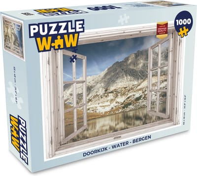 Puzzel Doorkijk - Water - Bergen - Legpuzzel - Puzzel 1000 stukjes volwassenen