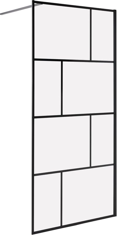 TAPAJOS - Douchewand - Zwart - Veiligheidsglas