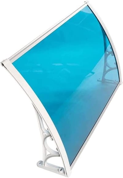Deurluifel Polycarbonaat - Regenkap Deur - Bescherming tegen Weer - Stil en Zelfreinigend - 60x80cm - Wit
