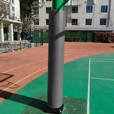 Paal Beschermer - Paalmat Ronde Paal - Sport Veiligheid - Waterproof UV Bestendig - 183 cm Hoog - Grijs