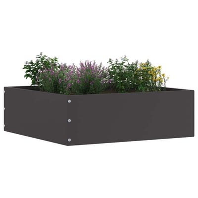 vidaXL - Gazonrand - 40 - x - 40 - x - 13 - cm - Staal - Zwart