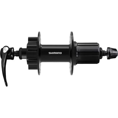 Shimano FH-QB400-HM Achternaaf 135 mm – 6-gaats Schijfrem, HG Vrijloop, Snelspanner, Zwart