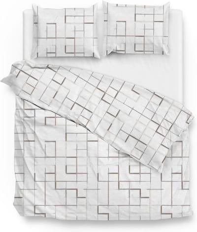 Zo! Home Benno Dekbedovertrek - Lits-jumeaux - 240x200/220 cm - Taupe Grey