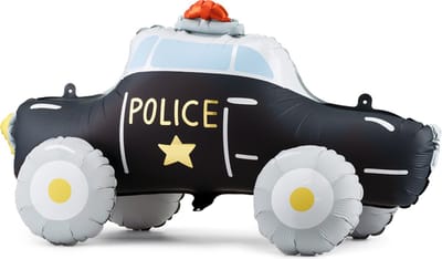 Staande folieballon Amerikaanse politie auto 90 x 41cm - luchtvulling
