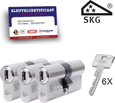 Pfaffenhain Magtec 1500 SKG3 - certificaat cilindersloten - 3 stuks gelijksluitend - 30/30