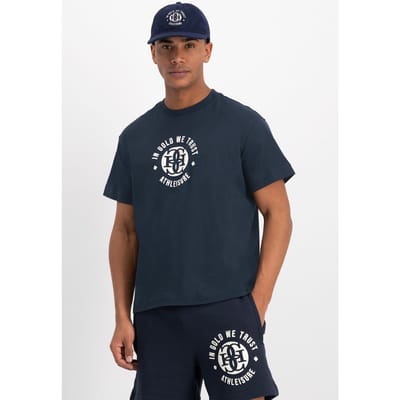In Gold We Trust Unisex The Basket T Navy Maat: S | Korte Broeken Outlet | Unisex | Blauw